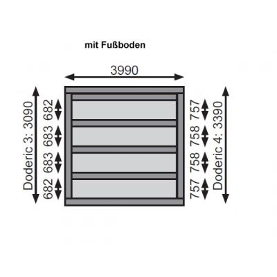 Karibu Premium 40mm Gartenhaus Doderic 5