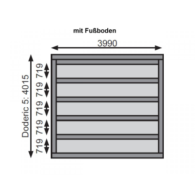 Karibu Premium 40mm Gartenhaus Doderic 5