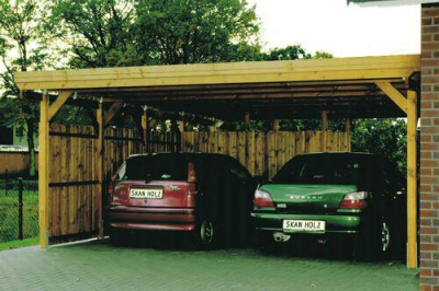 Skanholz 115er Doppel-Carport Holstein 558 x 707 cm