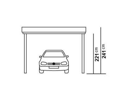 SkanHolz Einzelcarport Profil Friesland 397 x 555 cm