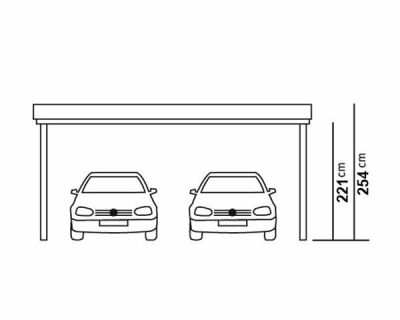 SkanHolz Doppelcarport Profil Friesland  557 x 555 cm