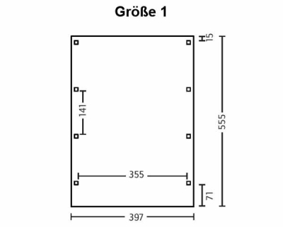 SkanHolz Einzelcarport Profil Friesland 397 x 555 cm