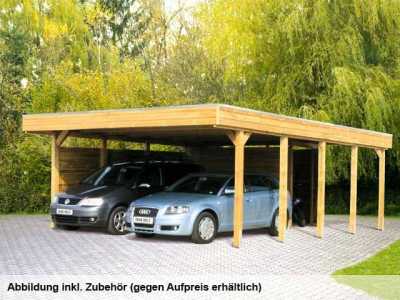 SkanHolz Doppelcarport Profil Friesland  557x 708 cm