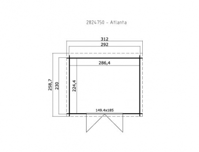 Lasita Maja Gartenhaus ATLANTA inkl. Fussboden