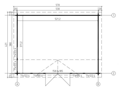 Lasita Maja Gartenhaus BALMORAL 44mm