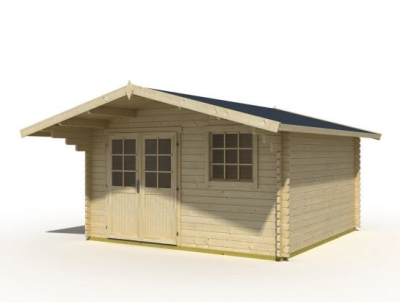 Lasita Maja Gartenhaus GOTLAND 5 E; 410x410cm; 44mm Blockbohlen; inkl. Fußboden