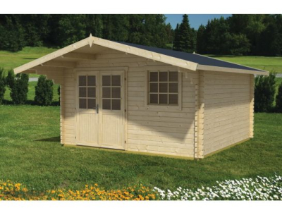 Lasita Maja Gartenhaus GOTLAND 5 E; 410x410cm; 44mm Blockbohlen; inkl. Fußboden
