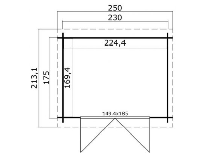 Lasita Maja 28mm Gartenhaus Indi 175