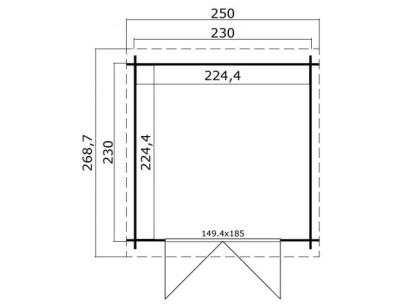 Lasita Maja 28mm Gartenhaus Indi 230