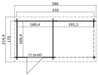 Lasita Maja 28mm Gartenhaus Jelle Plus
