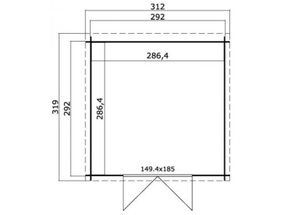 Lasita  Maja 28mm Gartenhaus Sacramento