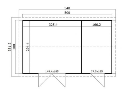 Lasita Maja Gartenhaus TUVALU XL inkl. Boden