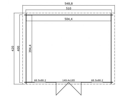 Lasita Maja 28mm Gartenhaus WELS 5