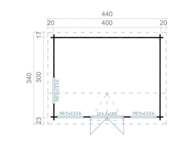 Lasita Maja Gartenhaus WINDSOR 44 in 44mm