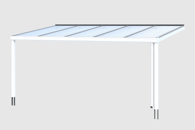 Terrassenüberdachung Genua 541 x 257 cm, Aluminium, weiss oder anthrazit