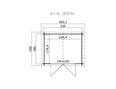 Lasita Maja 28mm Gartenhaus LOS ANGELES