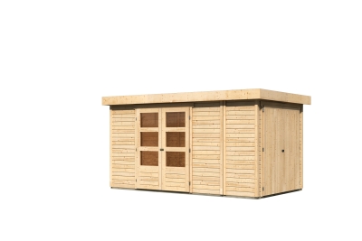 Karibu Woodfeeling Gartenhaus Retola 2/3/4/5/6 inkl. Anbauschrank - 19 mm