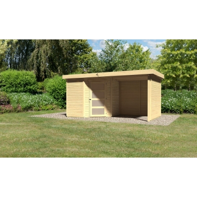 Woodfeeling Gartenhaus Schwandorf 3/5 mit Anbau 240 cm + Wände