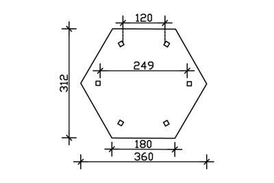 Skanholz Pavillon Colmar 1, Douglasie,natur