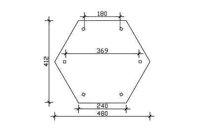 Skanholz Pavillon Nancy 3, Leimholz, grau