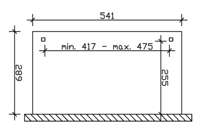 Terrassenüberdachung Verona 541 x 289 cm, Leimholz, natur + 4 Lasuren nach Wahl