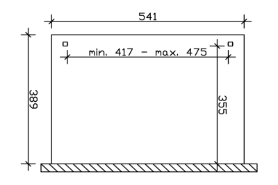Terrassenüberdachung Verona 541 x 389 cm, Leimholz, natur + 4 Lasuren nach Wahl