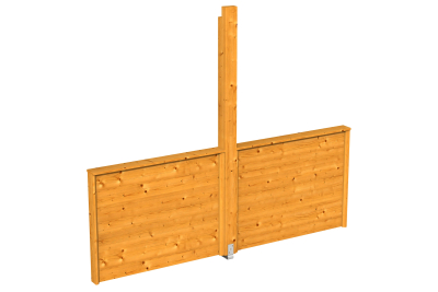 Brüstung für Pavillon Toulouse 270 x 106 cm, natur + 4 Farben