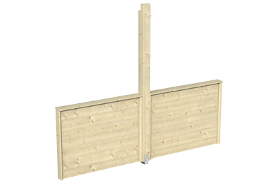 Brüstung für Pavillon Toulouse 270 x 106 cm, natur + 4 Farben