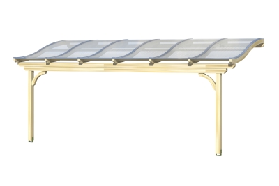 Terrassenüberdachung Verona 648 x 239 cm, Leimholz, natur + 4 Lasuren nach Wahl