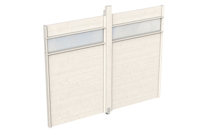 Wand für Pavillon Toulouse 270 x 209 cm, mit Lichtband, natur + 4 Farben