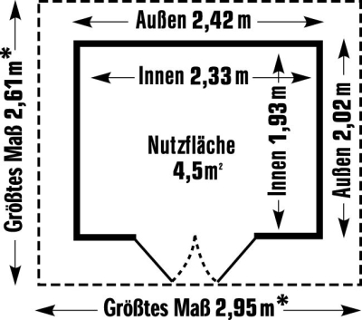 GROSFILLEX Gartenhaus DECO 4,9