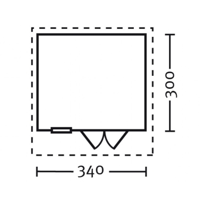 Skanholz Blockbohlenhaus LANGESUND 45 mm mit 80 cm Vordach