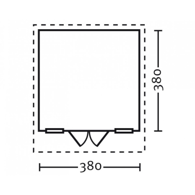 Skanholz Blockbohlenhaus TRONDHEIM 45 mm mit 80 cm Vordach -