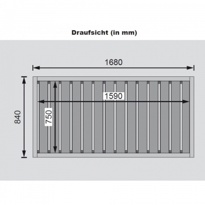 Karibu Hochbeet auf Stelzen - 235 l Fassungsvermögen - 19 mm