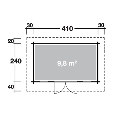 Wolff Finnhaus Gartenhaus Blockbohlenhaus Holly 4124