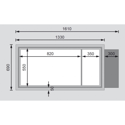 Karibu Hochbeet 1 mit Schrankoption - sandbeige