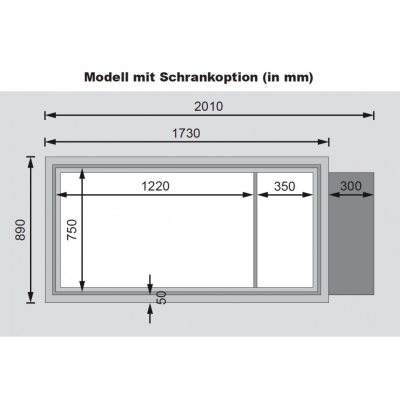 Karibu Hochbeet 2 mit Schrankoption - sandbeige