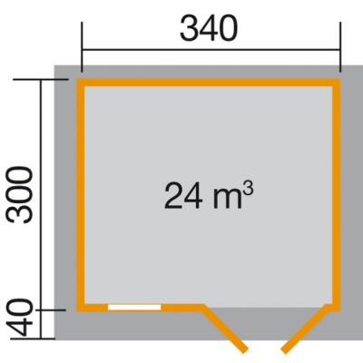 Weka 28 mm Gartenhaus 163  in 3 Grössen