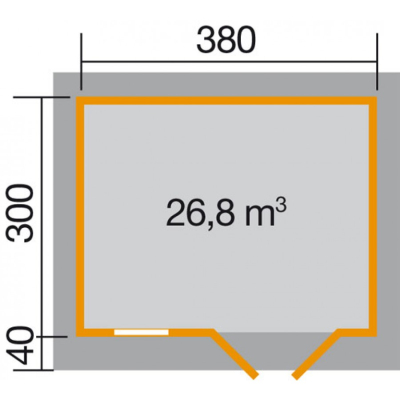 Weka 28 mm Gartenhaus 163  in 3 Grössen