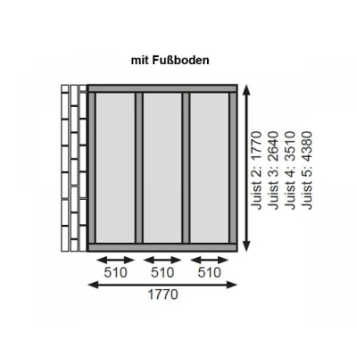 Karibu Classic Gartenhaus Wandlitz 4- 19 mm