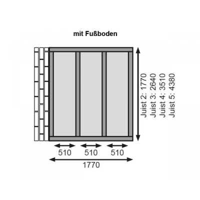 Karibu Classic Gartenhaus Wandlitz 5- 19 mm