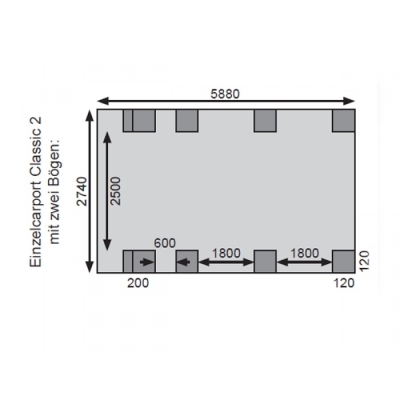 Karibu Einzelcarport Classic Einzel 2