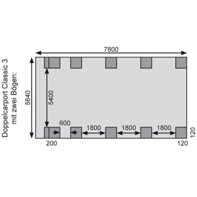 Karibu Doppelcarport Classic Doppel 3