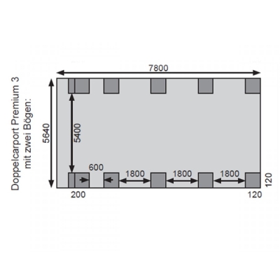 Karibu Doppelcarport Premium Doppel 3