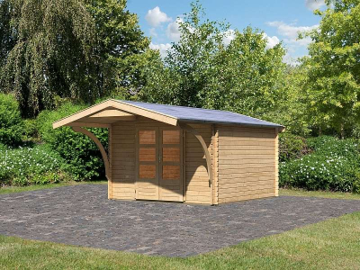 Karibu Gartenhaus Bayreuth 4 mit Vordach