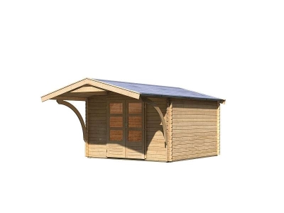 Karibu Gartenhaus Bayreuth 4 mit Vordach