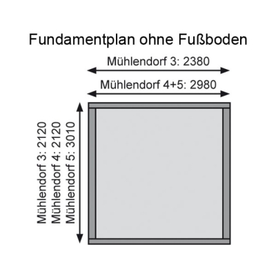 Karibu Gartenhaus Gerätehaus Mühlendorf 4 mit 260 cm Schleppdach + Seiten- und Rückwand - 19 mm