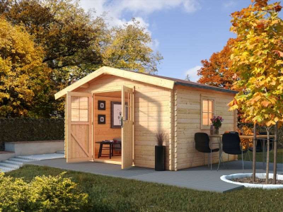 Karibu Gartenhaus Mühlheim 5 natur in 40mm