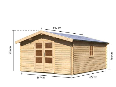 Karibu Gartenhaus Mühlheim 7 natur