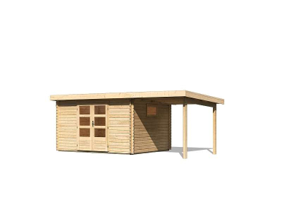 Karibu Gartenhaus Trittau 4 inkl. Anbaudach 2 m